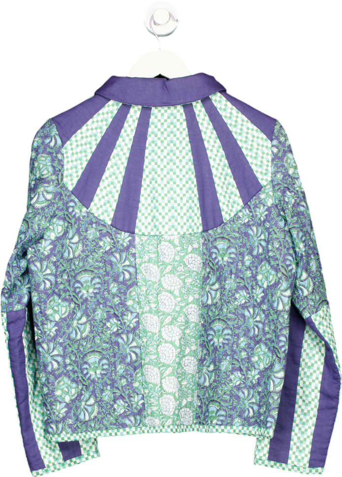 Brora Green/Purple Patchwork Jacket UK 12-14