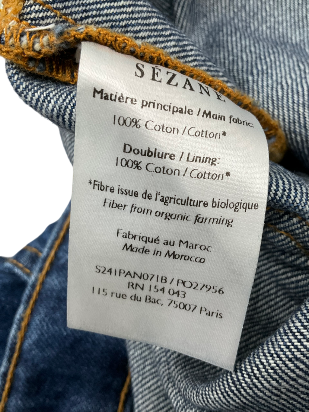 Sezane Blue Cargo Jeans UK 14