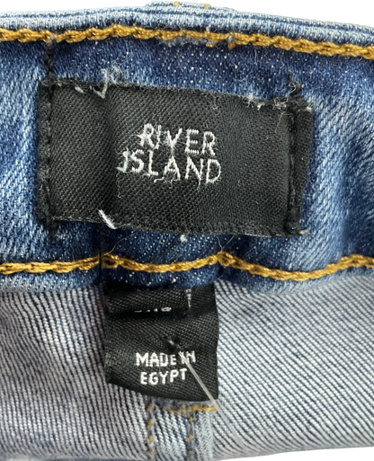 River Island Blue Skinny Jeans W32