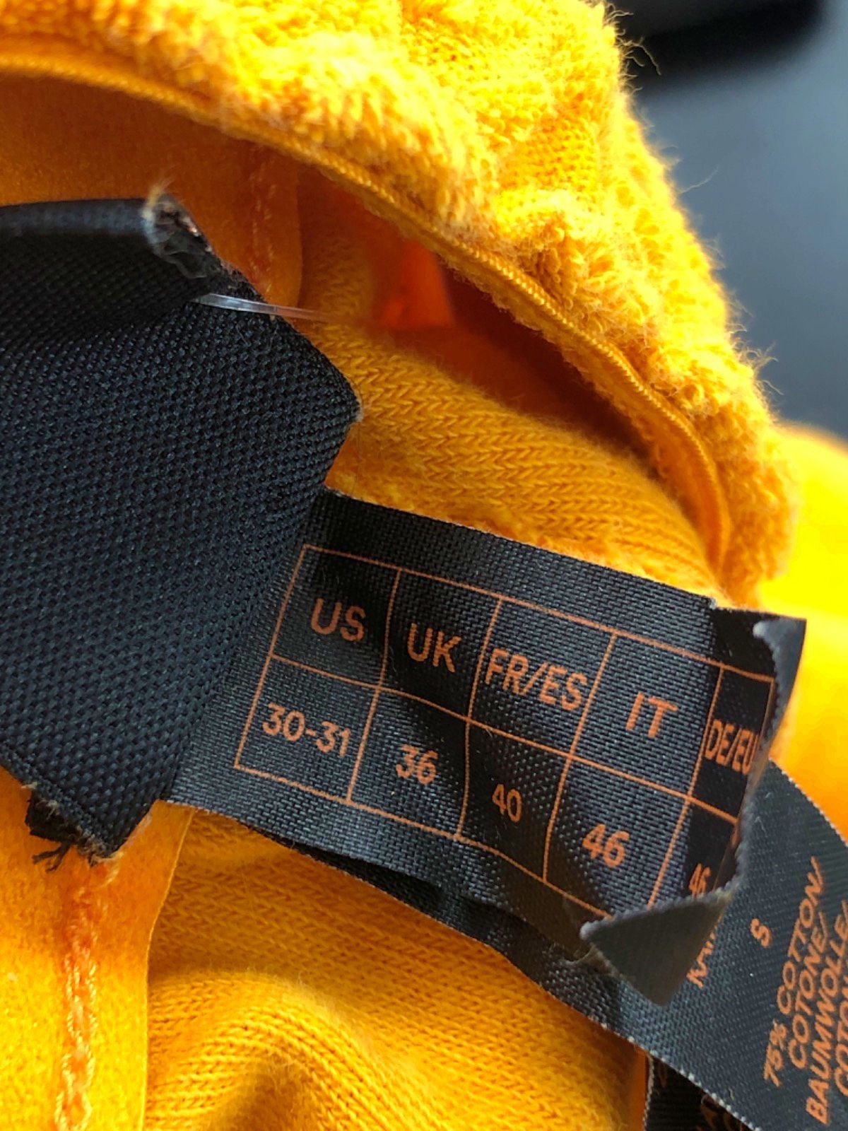 Fenty Orange Terry Cloth Shorts UK S