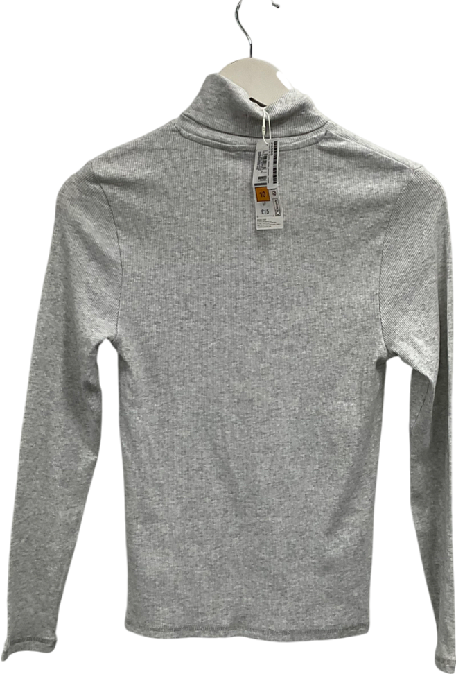 M&S Grey Roll Neck Jumper UK 10