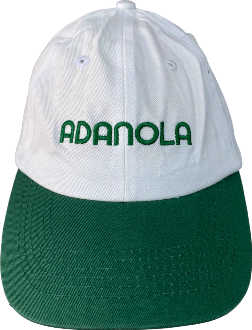 Adanola White/Classic Green Two Tone Cap
