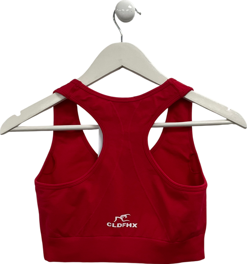 CLDFHX Red Racerback Sports Bra UK L