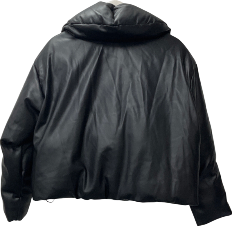 Fashion Nova Black Fashion Finds Faux Leather Puffer Jacket UK S