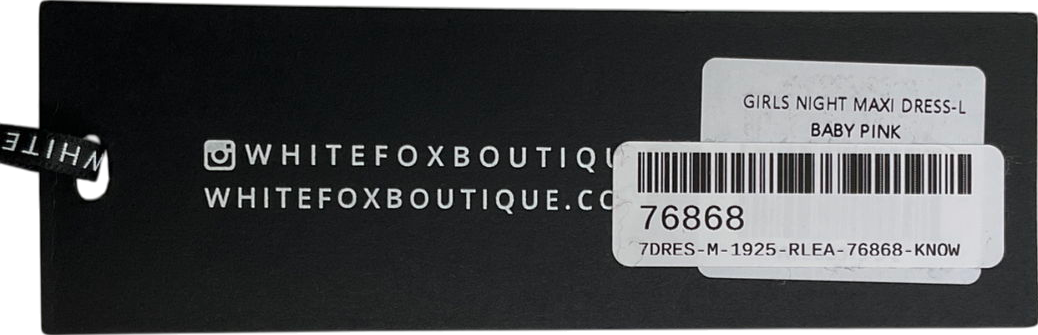 White Fox Pink Girls Night Maxi Dress UK L