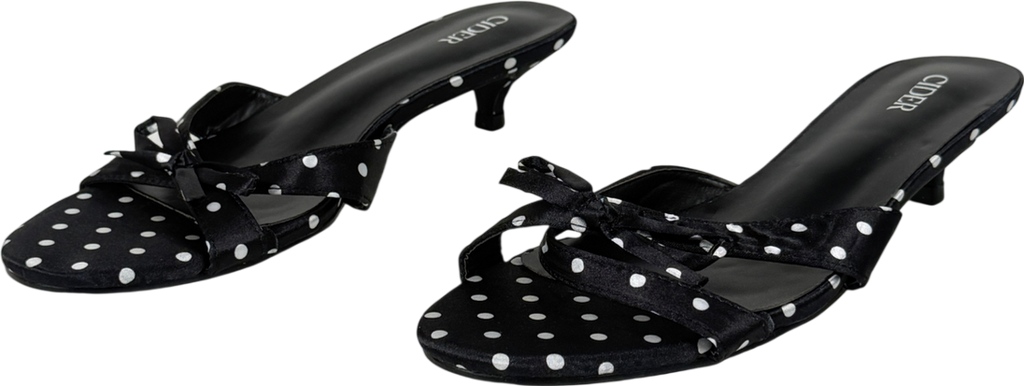 Cider Black Polka Dot Kitten Heel UK 7 EU 40