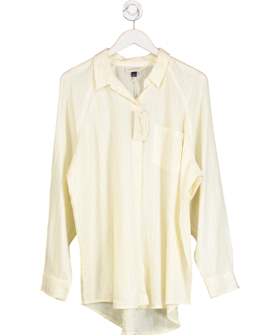 Universal Thread Yellow Striped Linen Blend Shirt UK L