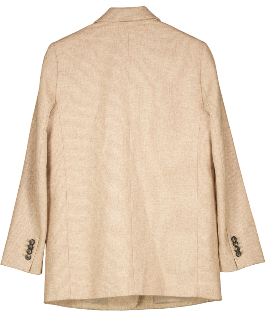 EVERLANE Beige Oversized Wool Blazer UK S