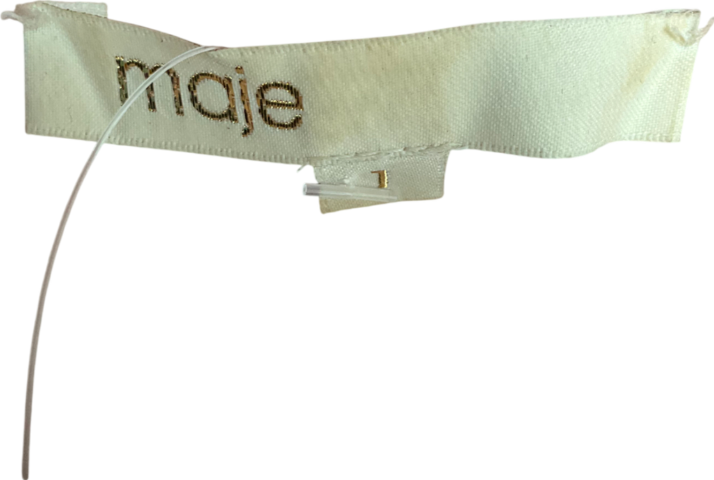 Maje Pink Paisley Belted Jacket With Pleat Detail Back UK 8