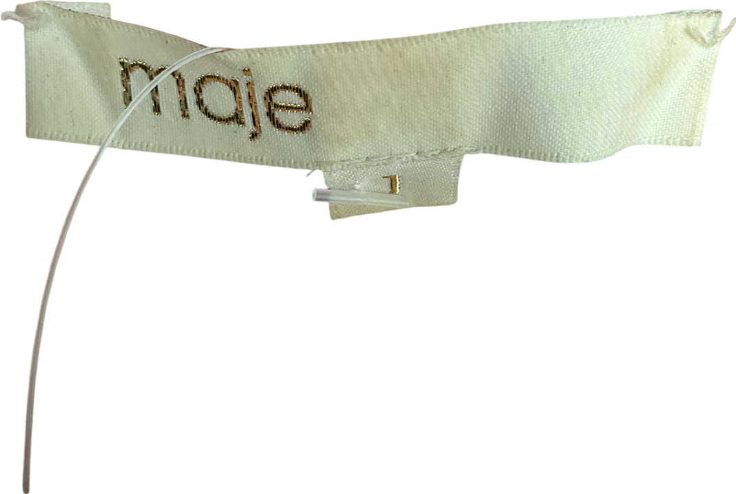 Maje Pink Paisley Belted Jacket With Pleat Detail Back UK 8