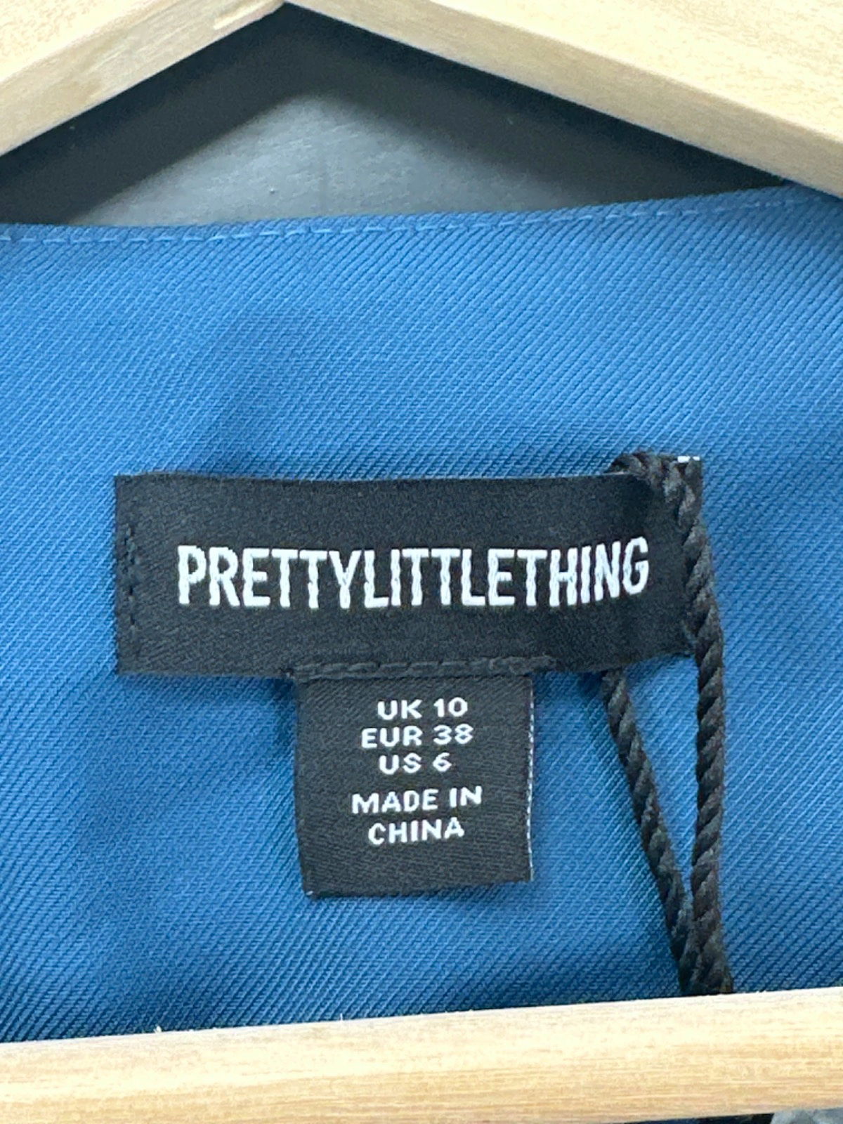 PrettyLittleThing Petrol Blue Woven Fitted Pocket Detail Waistcoat UK 10