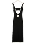 Peppermayo Lost In Paris Knit Maxi Dress - Black UK XS/S