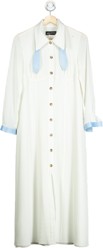 Anna October White Long Sleeve Dress XS