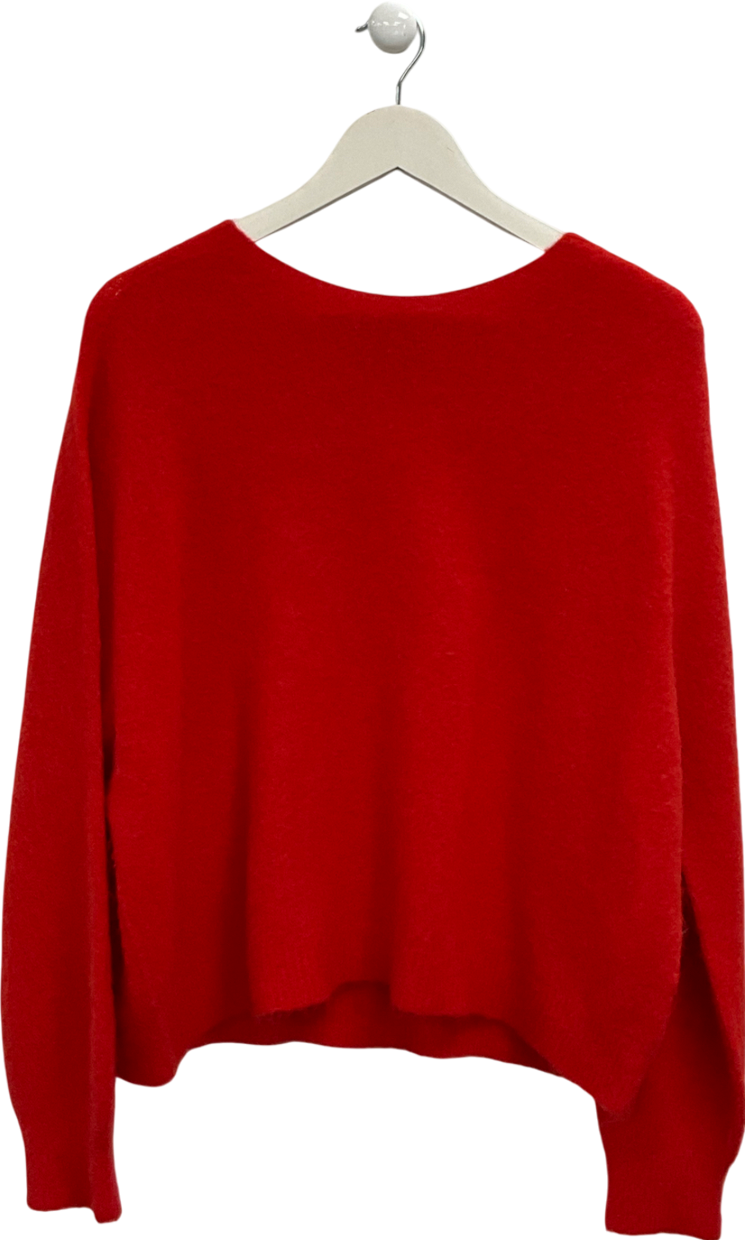 YLondon Orange Alpaca Jumper UK M