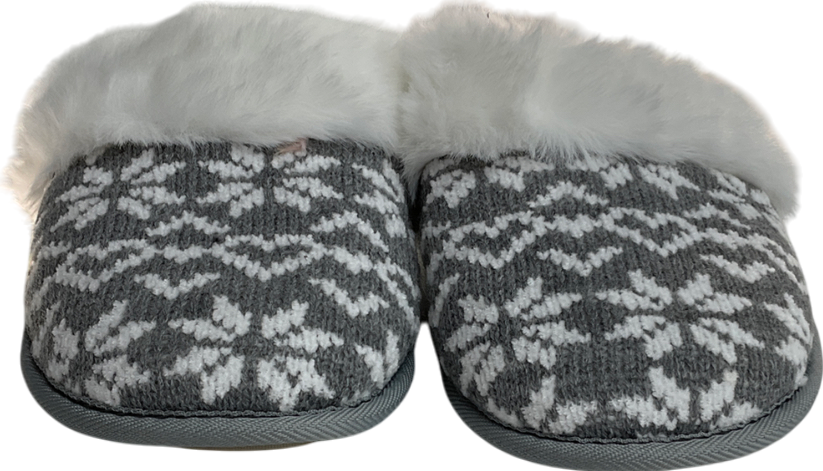 boux avenue Grey Fairisle Slippers UK 5 EU 38 👠
