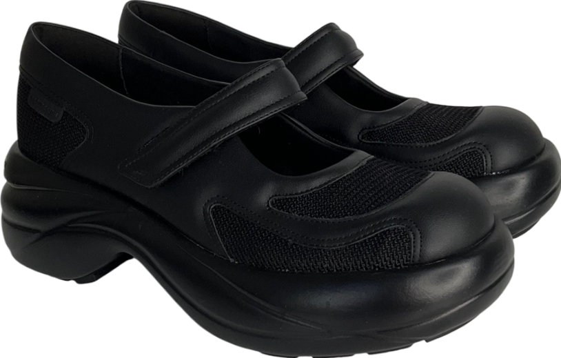 charlies keith Black Curved Heel Shoes UK 4 EU 37 👠