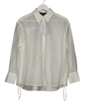 Urban Revivo Cream Semi Sheer Shirt UK XS