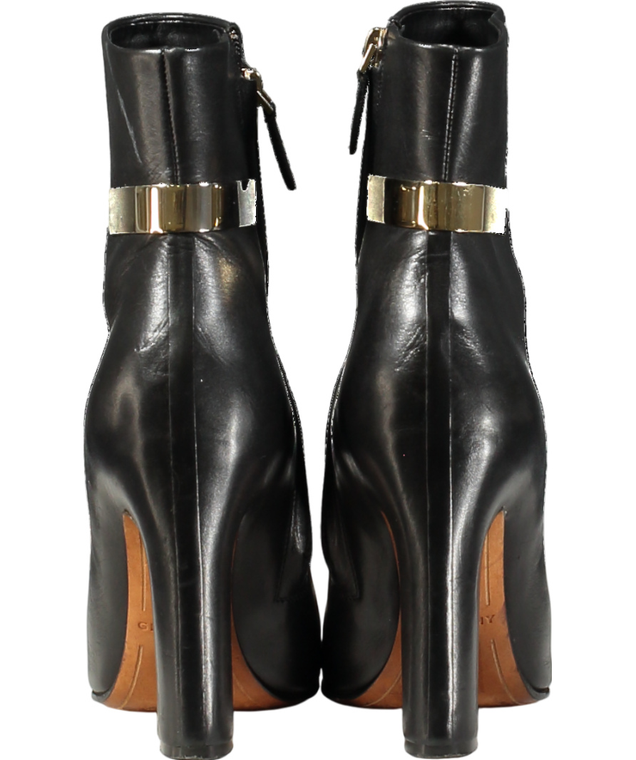 GIvenchy Black Smooth Calfskin Ankle Boots 36 UK 2 EU 35 👠