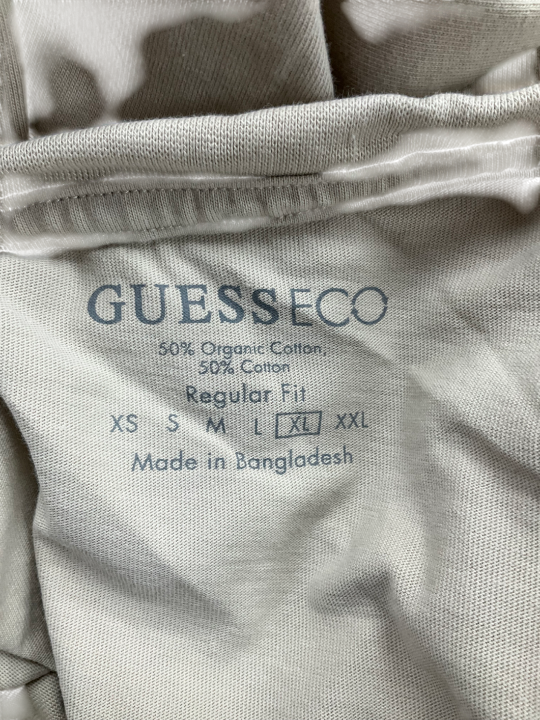 Guess Beige Logo Script T-shirt UK XL