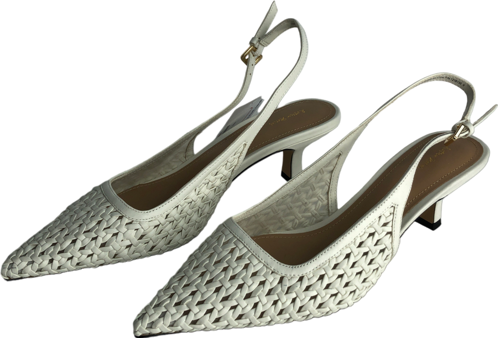 & Other Stories White Braided Leather Pumps UK 7 EU 40 👠