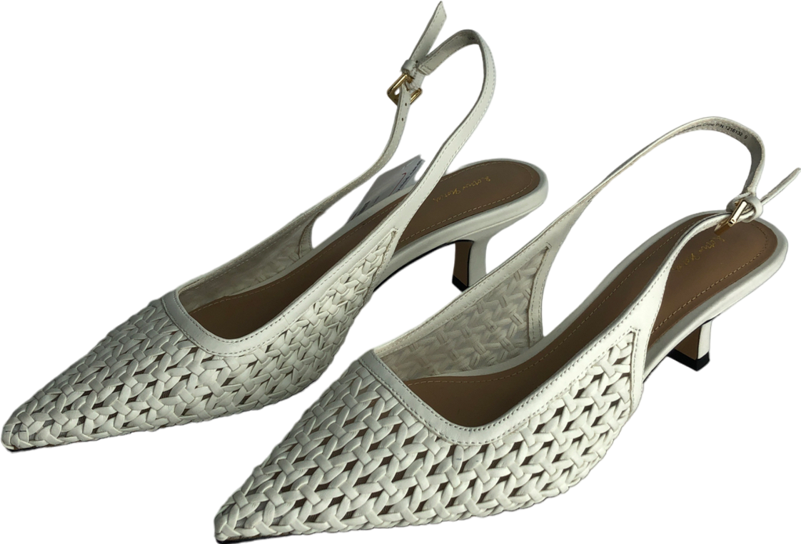 & Other Stories White Braided Leather Pumps UK 7 EU 40 👠
