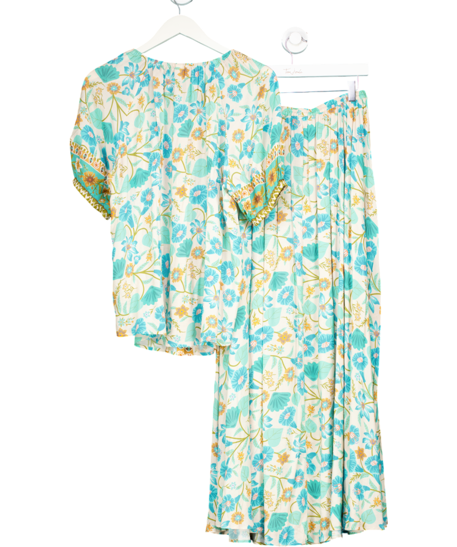 Spell Blue Goldie Blouse And Maxi Skirt UK S