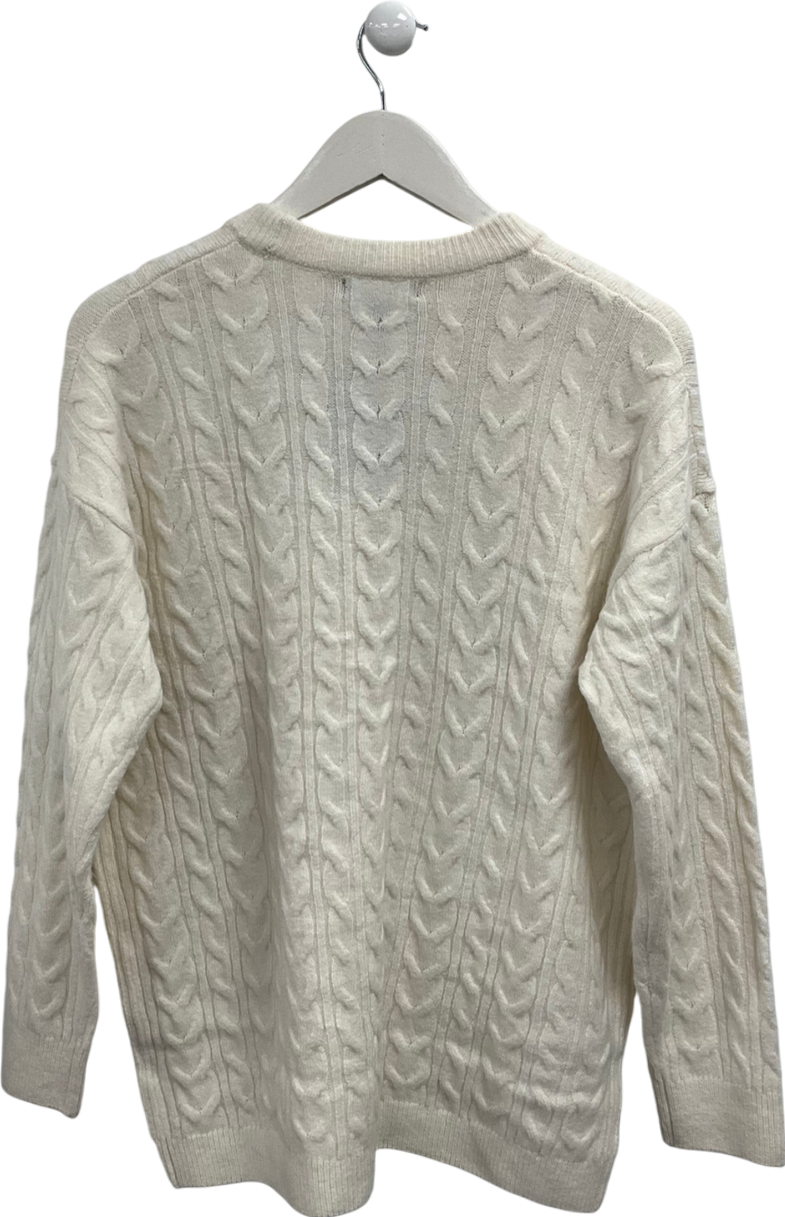 New Look Cream Cable Knit Jumper UK S