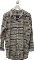 South Beach Beige Crochet Beach Bikini Overshirt UK XS/S
