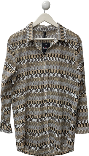 South Beach Beige Crochet Beach Bikini Overshirt UK XS/S