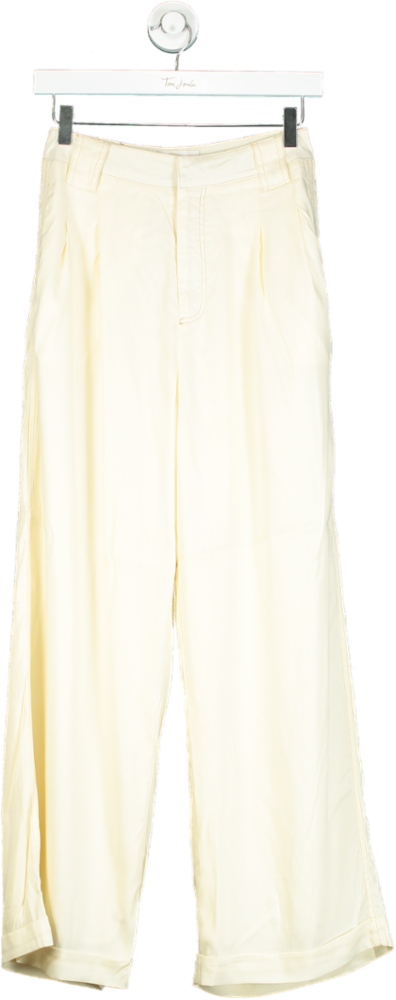 Sancia Ivory Wide-Leg Trousers UK XS