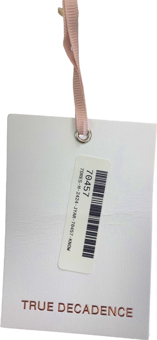 True Decadence Silver Sequin Strapless Dress UK 10