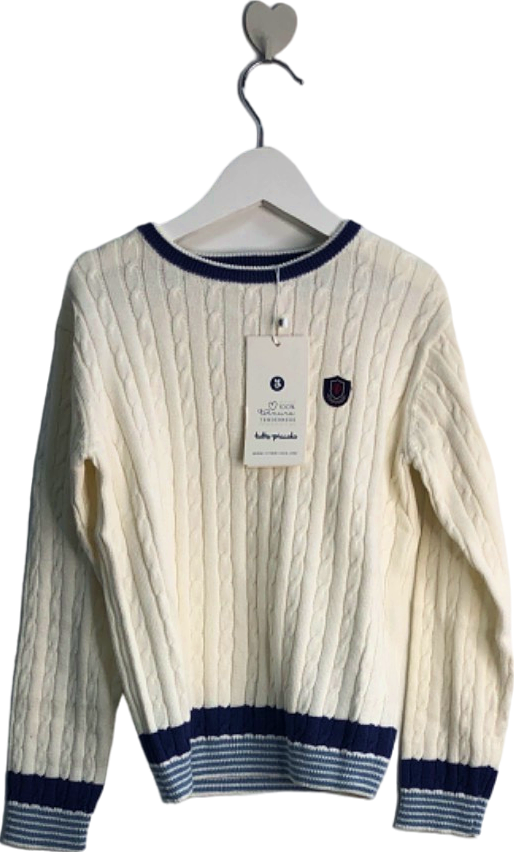 Tutto Piccolo White Jersey Triot Jumper UK 6 Years