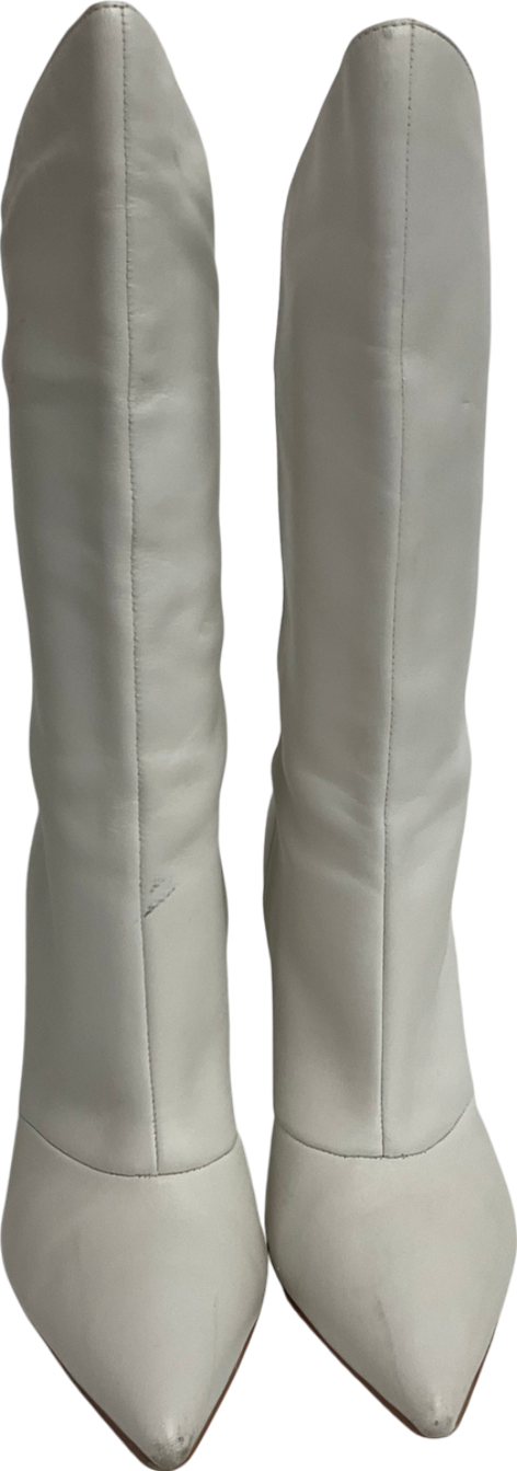 Guess White Knee High Boots UK 4