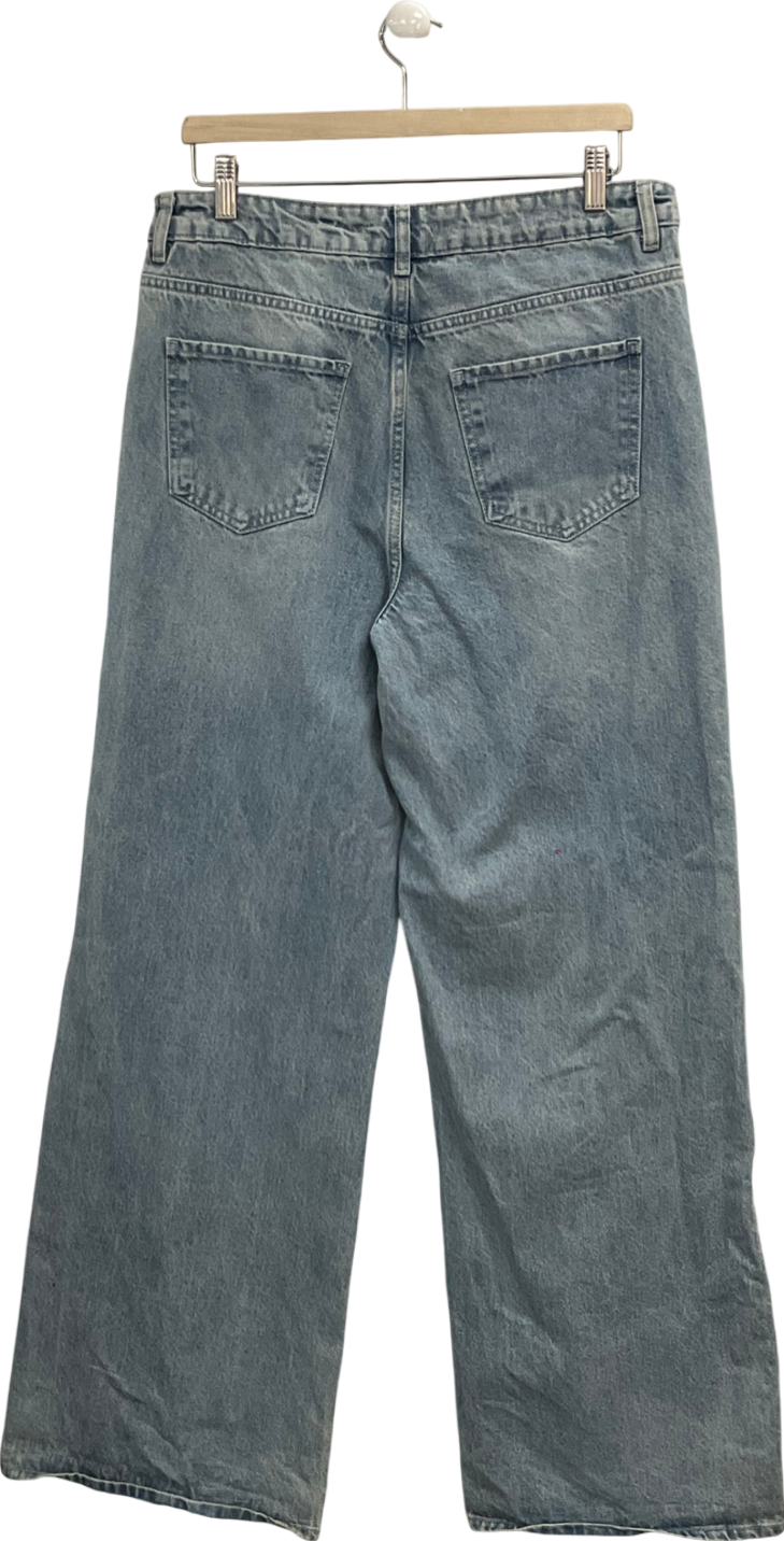 Stradivarius Blue Wide Leg Jeans UK 14