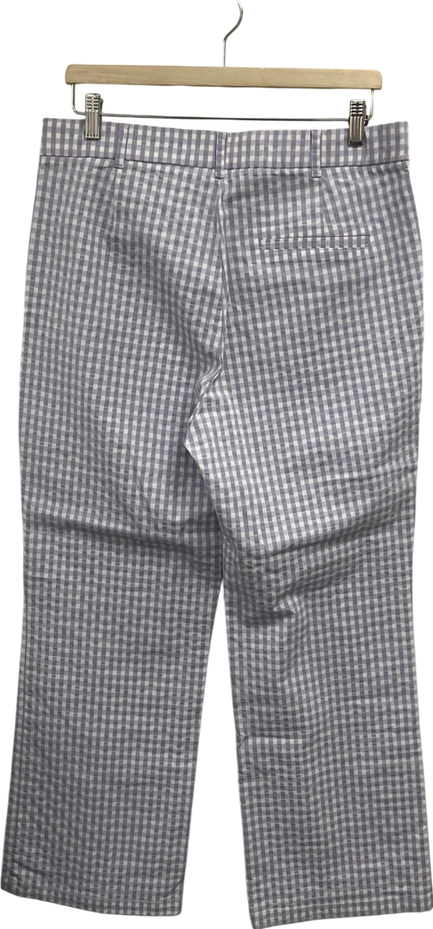 ZARA Purple Gingham Trousers UK XL