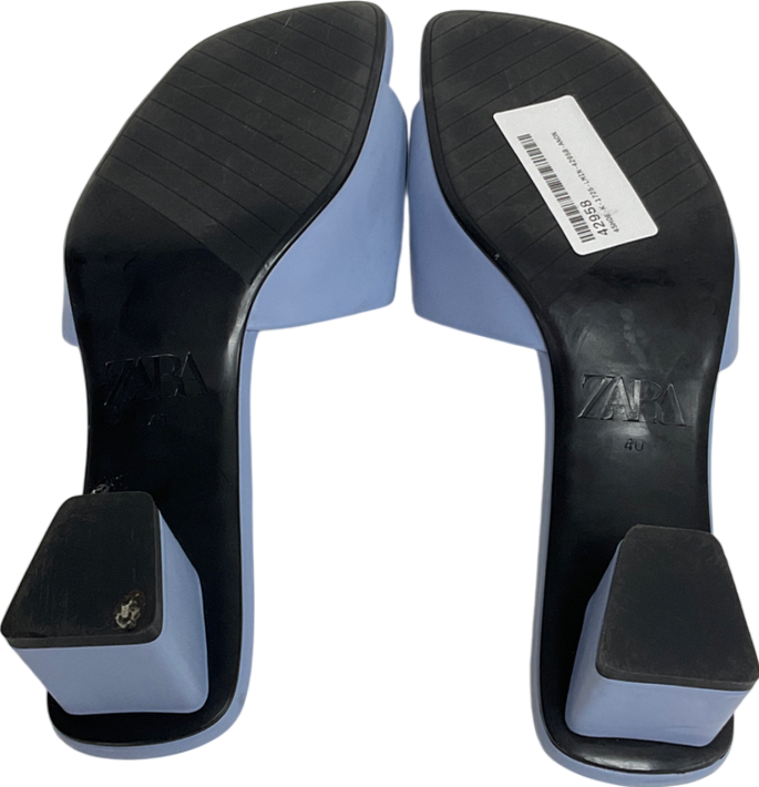 ZARA Blue Square Toe Sandals UK 7 EU 40 👠