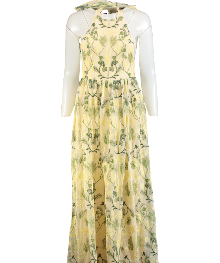 Agua by Aguabendita Cream Acanella Habitat Maxi Dress UK XS