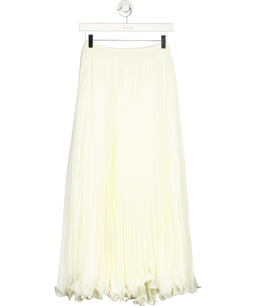 H&M Cream Plated Maxi Skirt UK S