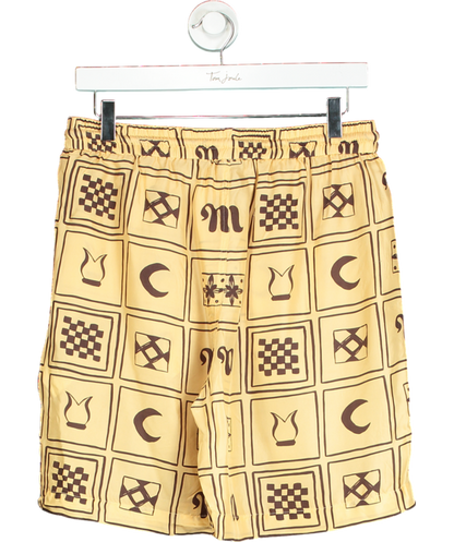 Nanushka Orange Printed Silk-twill Shorts UK M