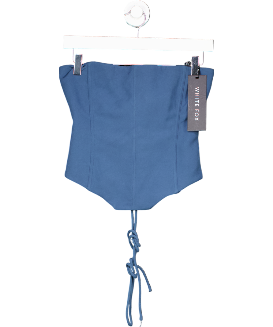 White Fox Blue Let It Go Strapless Bustier Top UK M