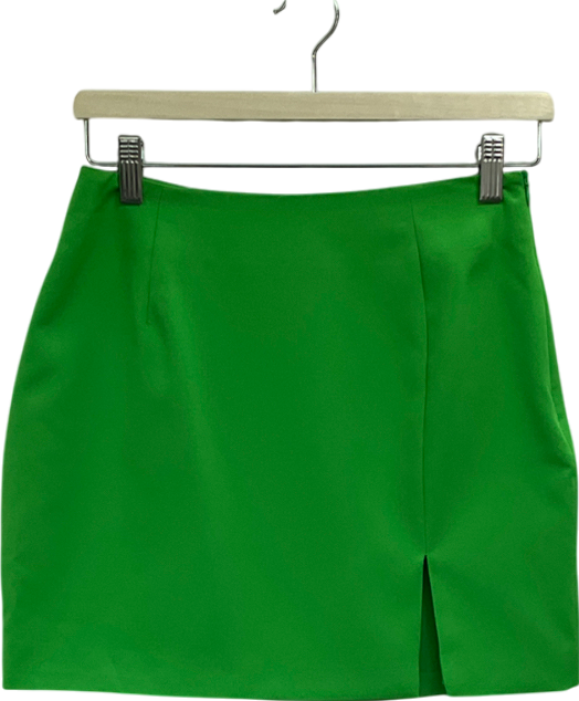Misspap Green Split Hem Mini Skirt UK 8