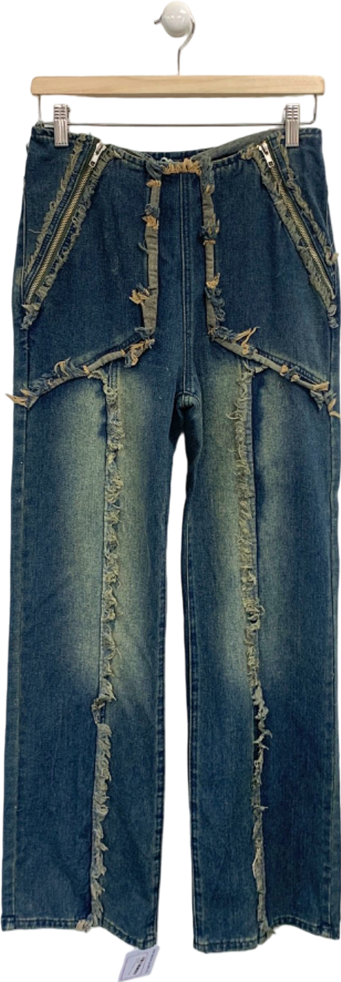 Mars The Label Blue Distressed Denim Jeans UK S