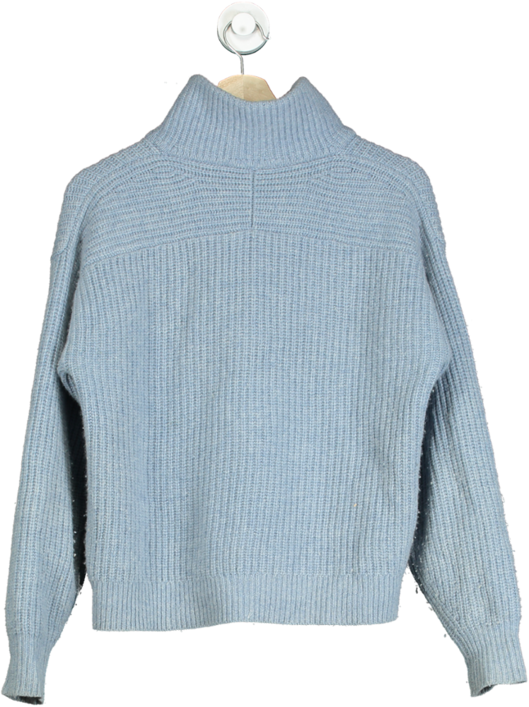 Everlane Blue Half-Zip Jumper UK XS