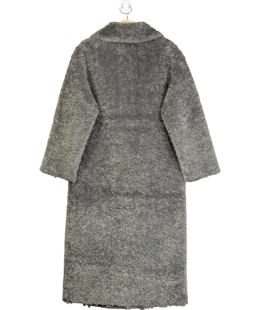 Next Grey Teddy Borg Coat UK XS