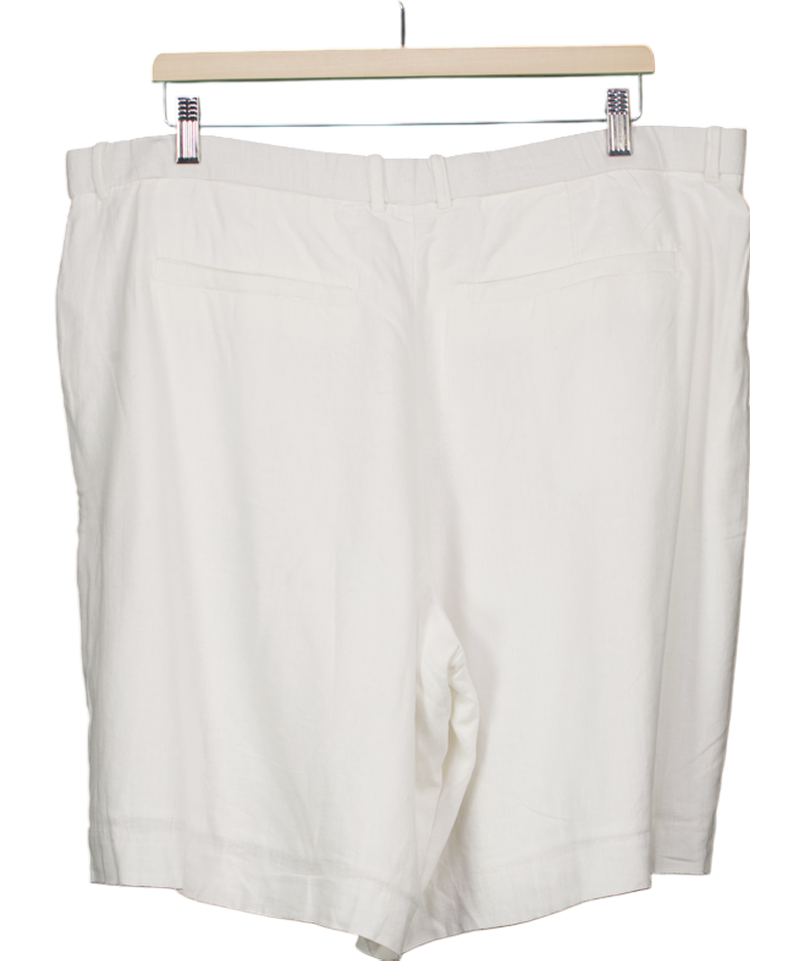 Abercrombie & Fitch White Linen Shorts W33