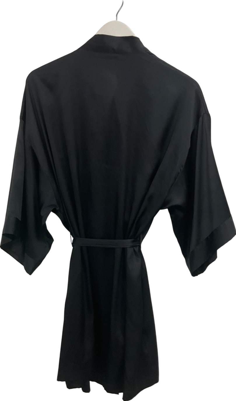 Victoria's Secret Black Satin Short Robe UK M/L