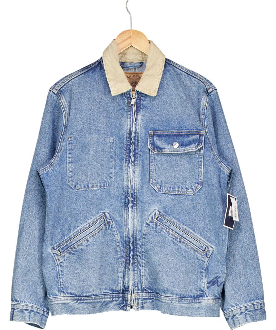 GAP Blue Unisex Sean Wotherspoon Washwell Denim Chore Jacket UK S