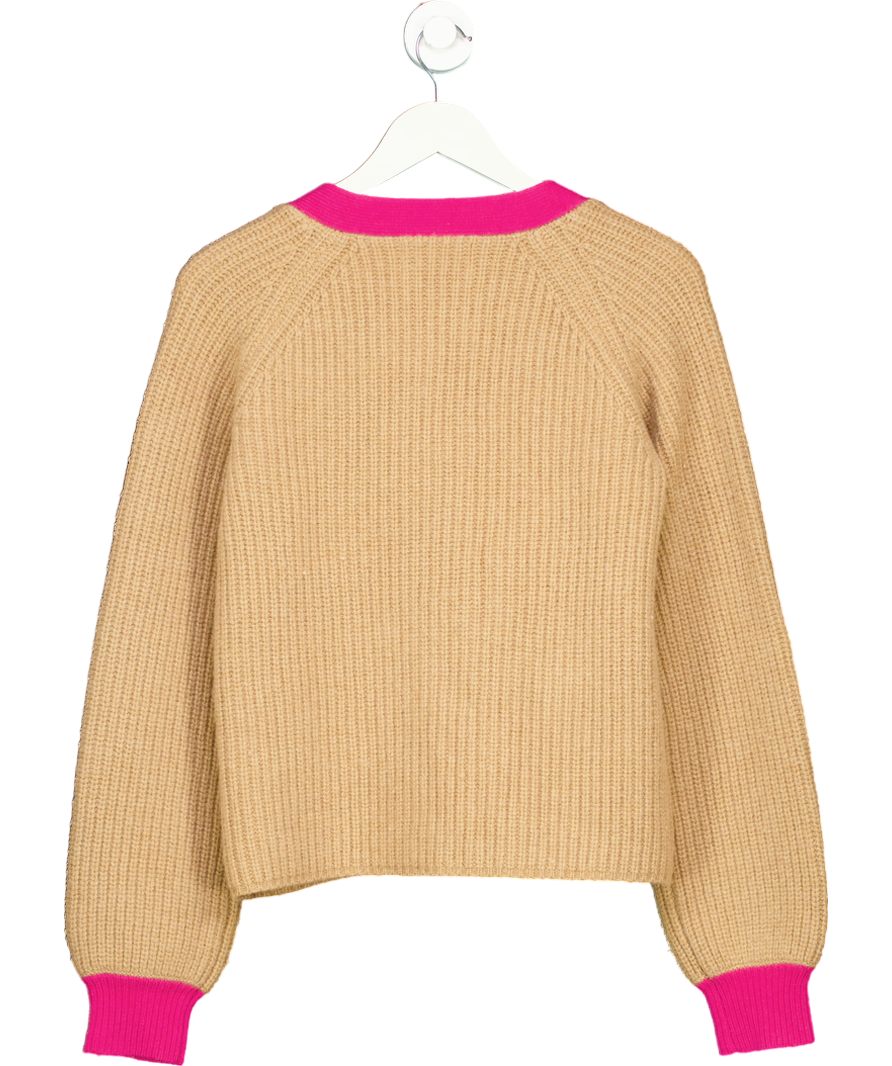 Beira Brown Michelle Wool And Cashmere Cardigan UK S