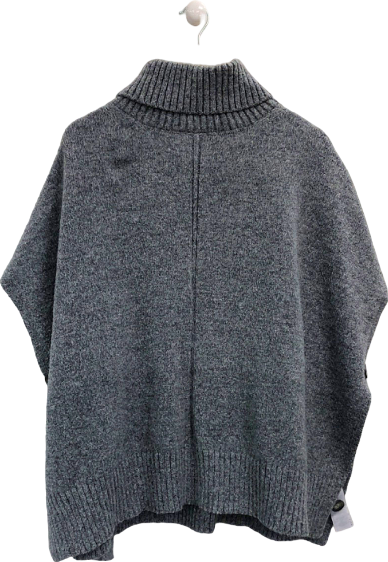 Hush Grey Turtleneck Poncho One Size