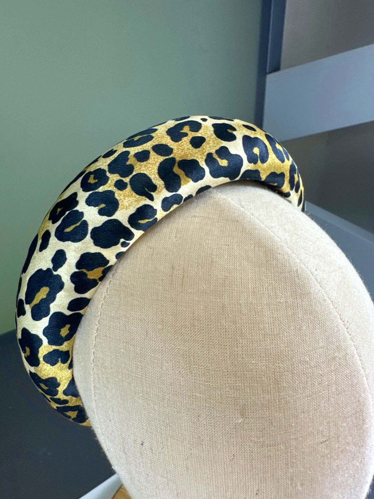 Jennifer Behr Thada Leopard Print Padded Headband